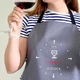 Фартук с надписью It's wine o'clock 75х51 см - изображение 1