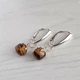 Сережки Hand Made з натуральним камінням Тигрове око - зображення 1