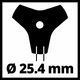 Nóż do kosiarki Einhell 200 x 25.4 x 2 mm (3405083) - obraz 4