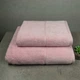 Набір рушників велюр/махра 2шт GM Textile 50x90см, 70x140см Преміум якості Milado 550г/м2 (Рожевий) - зображення 1