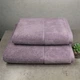 Набор полотенец велюр/махра 2шт GM Textile 50x90см, 70x140см Премиум качества Milado 550г/м2 (Виноградный) - изображение 1