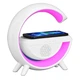 Настільна смарт гугл лампа нічник RGB 10W GS-7214 G-Smart Light Sound Machine з бездротовою зарядкою 15W та Bluetooth колонкою 3W Біла - зображення 5