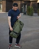 Багатофункціональна сумка-рюкзак з кишенею для взуття 37L на 3 відділення, в кольорі хакі - зображення 1