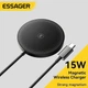 Бездротовий зарядний пристрій ESSAGER 15W Magnetic Wireless Charger Магніт Black - зображення 1
