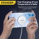 Бездротовий зарядний пристрій ESSAGER 15W Magnetic Wireless Charger Магніт Black - зображення 7