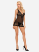 Komplet erotyczny (halka + figi stringi) LivCo Corsetti Fashion Domenica LC 90505 L/XL Black (5907621602376) - obraz 6