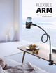 Гнучкий тримач для телефону з прищіпкою VHG IVY 85 см Flexible Mobile Holder Black - зображення 6