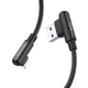 Кабель BOROFONE BX58 Lucky USB - Lightning (2.4A) (1M) Чорний - зображення 1