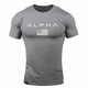 Футболка ALPHA мужская темно-серая M - изображение 1