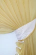 Кухонні шторки VR-Textil № 060к "Дует" з підв'язками бурштиновий з білим 330х170 см (50-415) - зображення 3