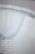 Кухонный комплект VR-Textil № 062к шторка с ламбрекеном светло-серый с белым 200х170 см (50-110) - изображение 3