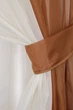 Кухонный комплект VR-Textil № 038к шторки и тюль коричневый с бежевым 280х170 см (50-811) - изображение 3