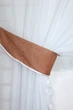 Кухонный комплект VR-Textil № 062к шторка с ламбрекеном коричневый с белым 150х170 см (50-496) - изображение 5