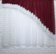Кухонный комплект VR-Textil № 062к шторка с ламбрекеном бордовый белым 150х170 см (50-129) - изображение 3
