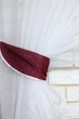 Кухонный комплект VR-Textil № 062к шторка с ламбрекеном бордовый белым 150х170 см (50-129) - изображение 4