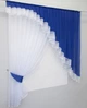 Кухонный комплект VR-Textil № 062к шторка с ламбрекеном синий с белым 150х170 см (50-368) - изображение 2