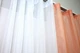 Кухонный комплект VR-Textil № 051к тюль и шторки с подвязками белый с персиковым 280х170 см (50-812) - изображение 4