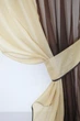 Кухонні штори VR-Textil № 017к комбіновані з підв'язками венге з темно-бежевим 265х170 см (50-857) - изображение 3