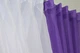 Кухонные шторки VR-Textil № 096к с подвязками фиолетовый с белым 400х170 см (50-802) - изображение 4