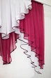 Кухонный ламбрекен VR-Textil № 022к бордовый с белым 150х150 см (50-995) - изображение 5