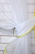 Кухонный комплект VR-Textil № 087к "Аннет" шторки с ламбрекеном желтый с белым 170х170 см (50-518) - изображение 3