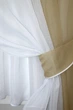 Кухонный комплект VR-Textil № 038к шторки и тюль темный бежевый с белым 280х170 см (50-994) - изображение 3