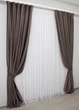 Комплект готовых штор VR-Textil Бархат Kadife № 1131ш Коричневый 150х275 см 2 шт (30-949) - изображение 3