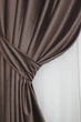 Комплект готовых штор VR-Textil Бархат Kadife № 1131ш Коричневый 150х275 см 2 шт (30-949) - изображение 4