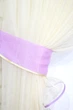 Кухонні шторки VR-Textil № 060к "Дует" з підв'язками бузковий з бежевим 330х170 см (50-618) - зображення 5