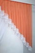 Кухонный комплект VR-Textil № 062к шторка с ламбрекеном персиковый с белым 150х170 см (50-073) - изображение 5