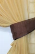 Кухонные шторки VR-Textil № 076к "Дуэт" с подвязками венге с янтарным 280х170 см (50-550) - изображение 5