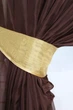 Кухонные шторки VR-Textil № 076к "Дуэт" с подвязками венге с янтарным 280х170 см (50-550) - изображение 6