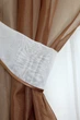 Кухонный комплект VR-Textil № 058к шторки и тюль с ламбрекеном коричневый с белым 270х170 см (50-678) - изображение 3