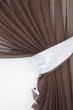 Кухонные шторки VR-Textil № 060к "Дуэт" с подвязками венге с белым 330х170 см (50-159) - изображение 3