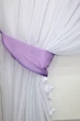 Кухонные шторки VR-Textil № 076к "Дуэт" с подвязками сиреневый с белым 280х170 см (50-810) - изображение 4