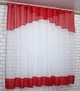Кухонная занавеска VR-Textil № 078к красный с белым 280х170 см (50-461) - изображение 7