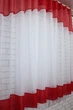 Кухонная занавеска VR-Textil № 078к красный с белым 280х170 см (50-461) - изображение 8