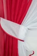 Кухонные шторки VR-Textil № 096к с подвязками красный с белым 400х170 см (50-806) - изображение 3
