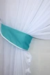 Кухонный комплект VR-Textil № 062к шторка с ламбрекеном лазурный с белым 150х170 см (52-0013) - изображение 3