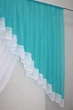 Кухонный комплект VR-Textil № 062к шторка с ламбрекеном лазурный с белым 150х170 см (52-0013) - изображение 4