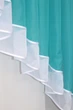 Кухонный комплект VR-Textil № 062к шторка с ламбрекеном лазурный с белым 150х170 см (52-0013) - изображение 5