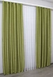 Комплект готових штор VR-Textil Льон Савана № 637ш Оливковий 150х270 см 2 шт (30-393) - зображення 6