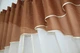 Кухонные шторы VR-Textil № 091к с ламбрекеном и подвязками коричневый с молочным 280х170 см (50-274) - изображение 3