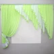 Кухонный комплект VR-Textil № 070к шторка с ламбрекеном салатовый с белым 200х170 см (50-377) - изображение 2