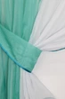 Кухонные шторы VR-Textil № 017к комбинированные с подвязками бирюзовый с белым 265х170 см (50-112) - изображение 3