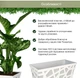Вазон Idel Flowerbox 40 см Сірий/білий (730034) - зображення 3