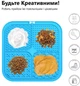 Силиконовый коврик для лизания и медленного питания для собак и кошек UrbanPets, Синий - изображение 2