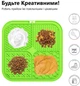 Силиконовый коврик для лизания и медленного питания для собак и кошек UrbanPets, зеленый - изображение 2