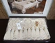 Велюровая скатерть с ранером Selin Azra Set 160×350+12 салфеток Бежевая - изображение 8
