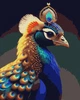 Картина по номерам с Галерейной натяжкой и Металлизированными красками 40х50 см Create Me Павлин королевский (CMGM-0575) - изображение 3